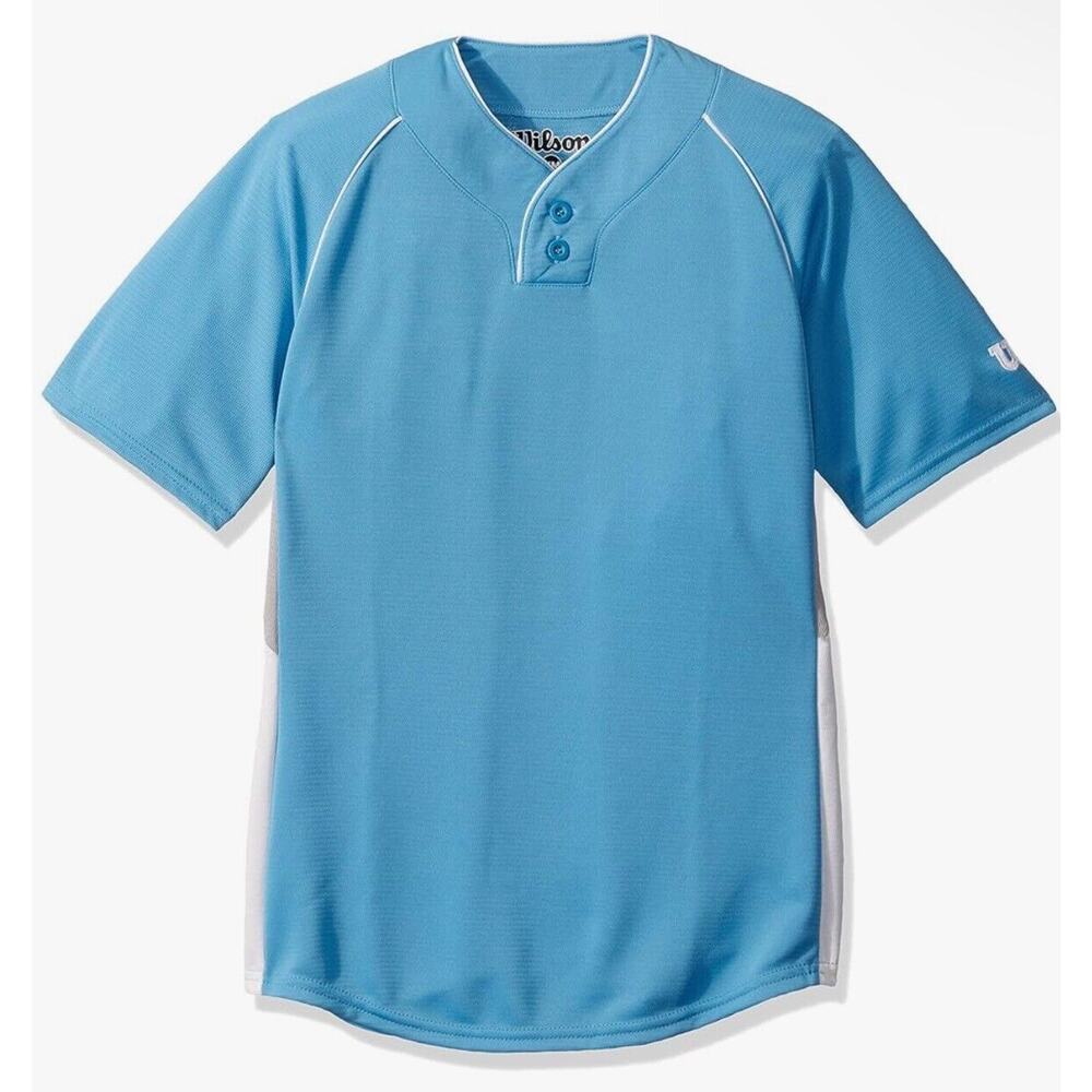 Wilson Mens Baseball Jersey Shirt (Size S) Blue Softball Athletic Sports NEW